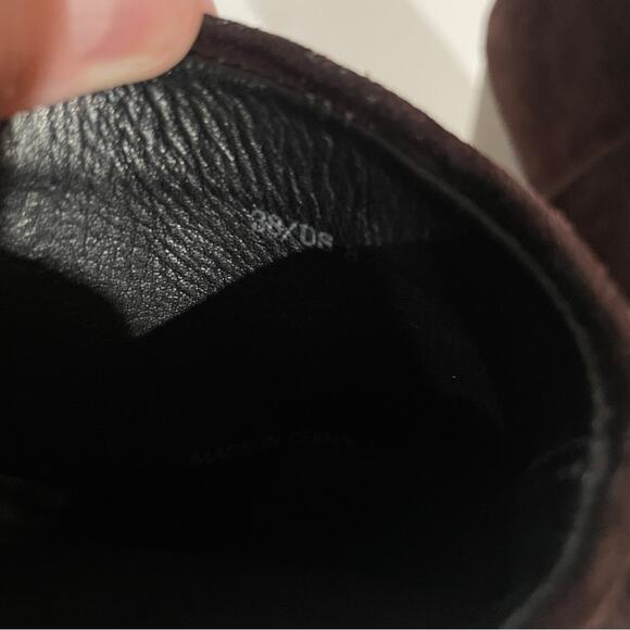 Rag & Bone Classic Newbury Burgundy Suede Heeled Ankle Booties Size 38‎ - Picture 10 of 14